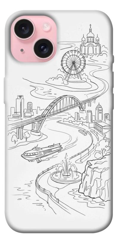 Чехол itsPrint Dnipro spirit для Apple iPhone 15 (6.1"), love ukraine, купить оптом с доставкой