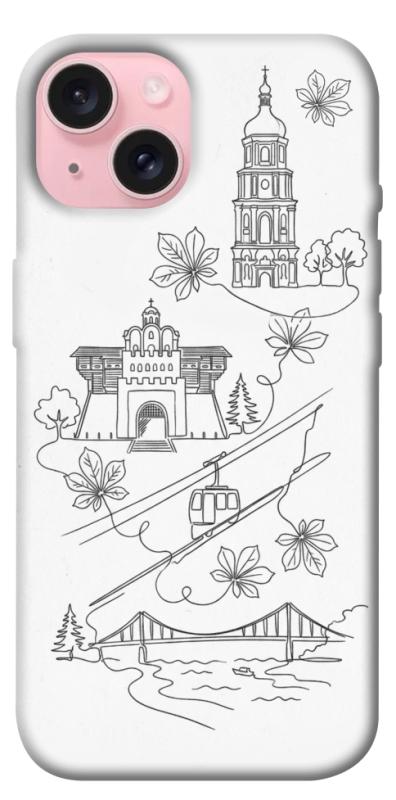 Чехол itsPrint Kyiv spirit для Apple iPhone 15 (6.1"), love ukraine, купить оптом с доставкой
