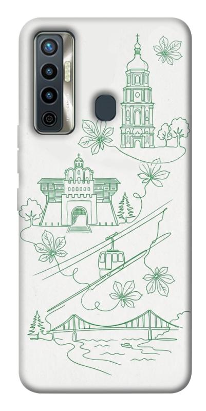 Чохол itsPrint Heart of Kyiv для TECNO Camon 17 Pro, love ukraine, купити оптом з доставкою