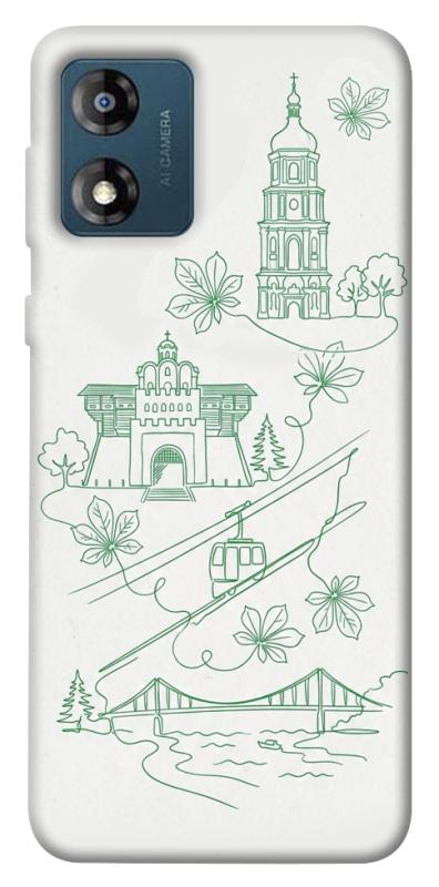 Чехол itsPrint Heart of Kyiv для Motorola Moto E13, love ukraine, купить оптом с доставкой
