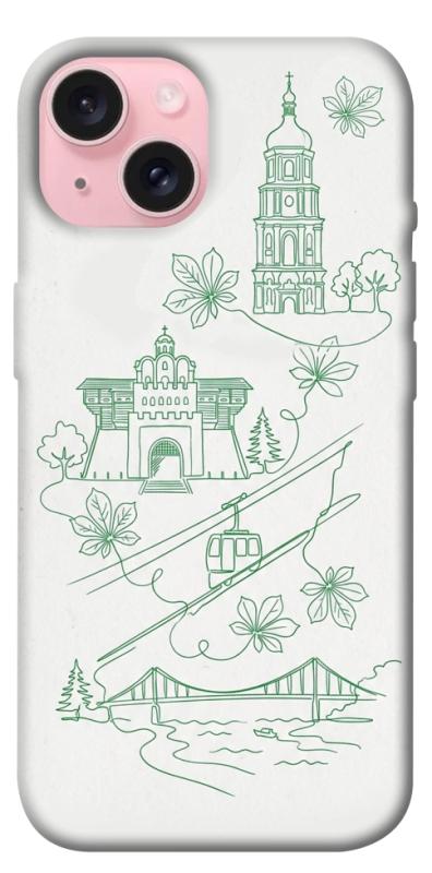 Чохол itsPrint Heart of Kyiv для Apple iPhone 15 (6.1"), love ukraine, купити оптом з доставкою