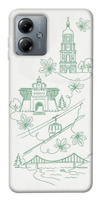 Чохол itsPrint Heart of Kyiv для Motorola Moto G14, love ukraine, купити оптом з доставкою