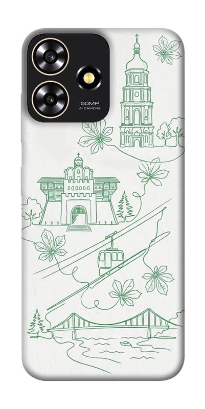 Чехол itsPrint Heart of Kyiv для ZTE Blade A73 4G, love ukraine, купить оптом с доставкой