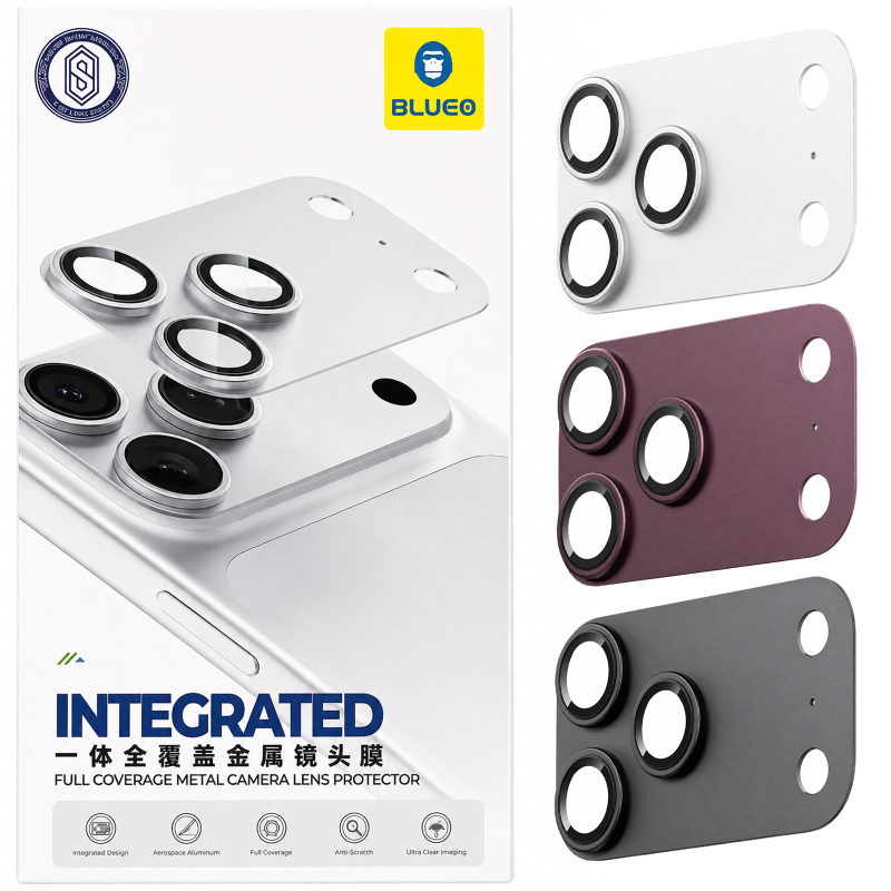Защитное стекло BlueO Metal Block на камеру для Apple iPhone 18 Pro Max (6.9"), купить оптом с доставкой