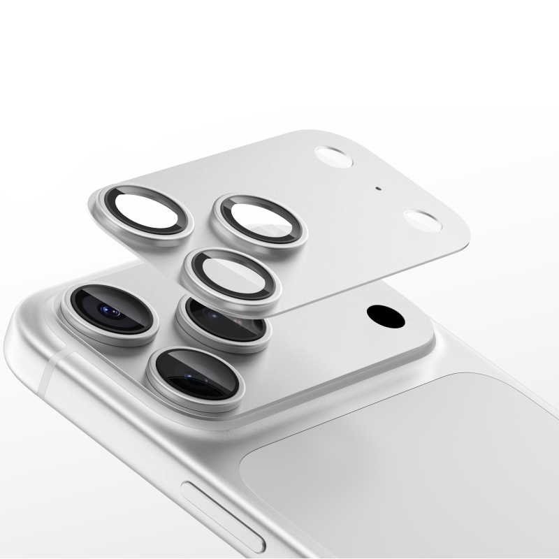 Защитное стекло BlueO Metal Block на камеру для Apple iPhone 18 Pro Max (6.9"), Серебряный / Silver 2, купить оптом с доставкой