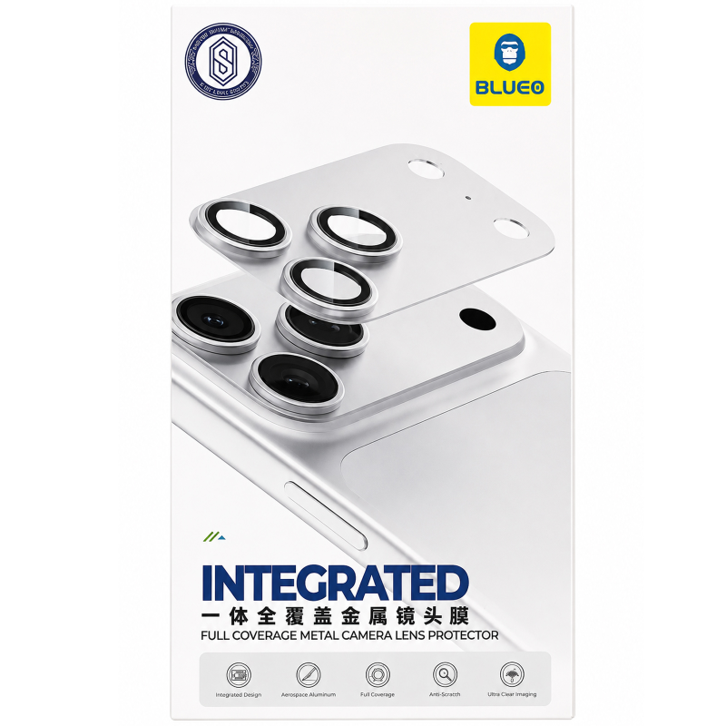Защитное стекло BlueO Metal Block на камеру для Apple iPhone 18 Pro Max (6.9"), Черный / Black 1, купить оптом с доставкой