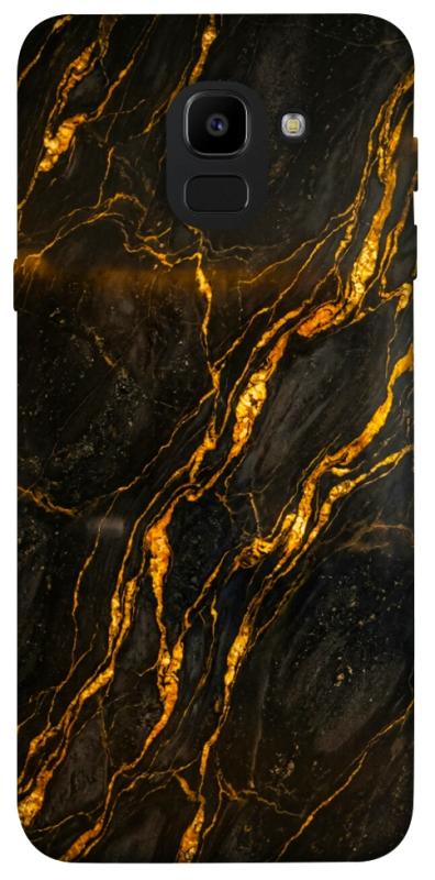 Чохол itsPrint Black gold для Samsung J600F Galaxy J6 (2018), мармур, купити оптом з доставкою