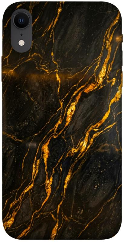 Чохол itsPrint Black gold для Apple iPhone XR (6.1"), мармур, купити оптом з доставкою