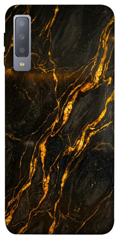 Чехол itsPrint Black gold для Samsung A750 Galaxy A7 (2018), мрамор, купить оптом с доставкой