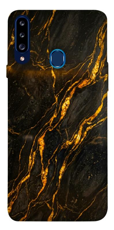 Чохол itsPrint Black gold для Samsung Galaxy A20s, мармур, купити оптом з доставкою