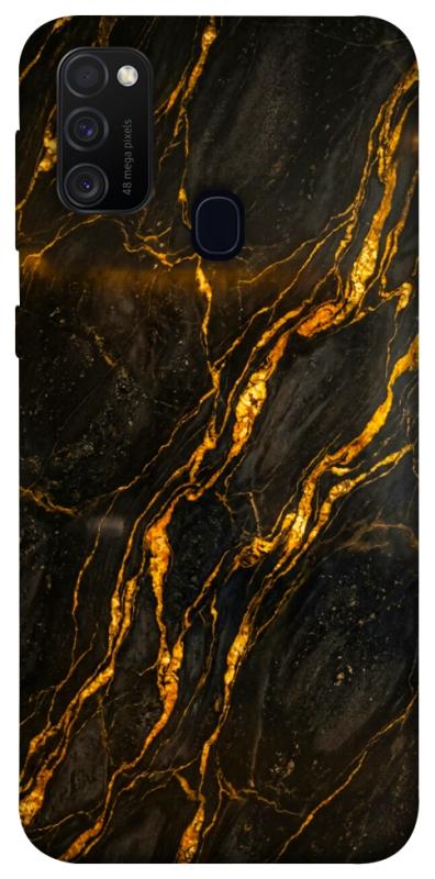 Чохол itsPrint Black gold для Samsung Galaxy M30s / M21, мармур, купити оптом з доставкою