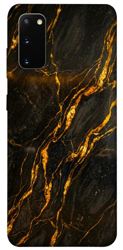 Чохол itsPrint Black gold для Samsung Galaxy S20, мармур, купити оптом з доставкою
