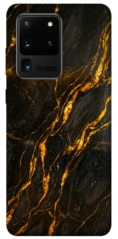 Чехол itsPrint Black gold для Samsung Galaxy S20 Ultra, мрамор, купить оптом с доставкой