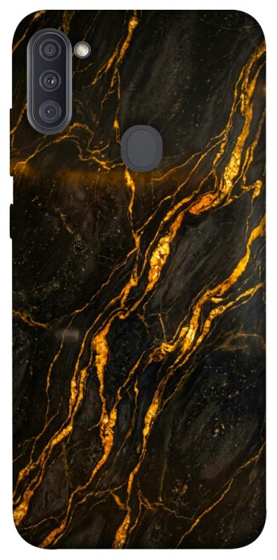 Чохол itsPrint Black gold для Samsung Galaxy A11, мармур, купити оптом з доставкою