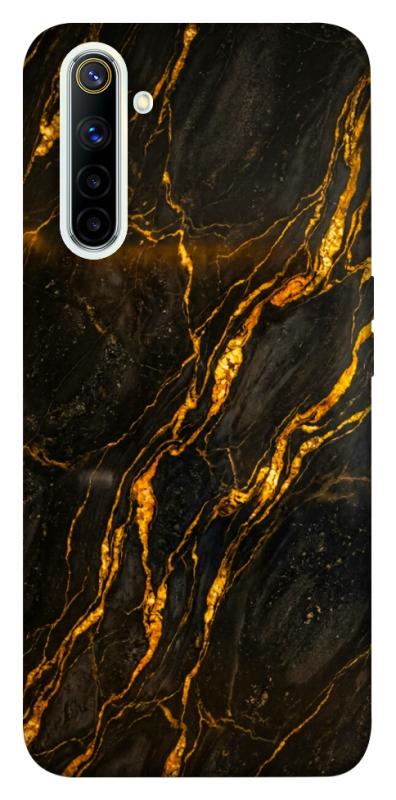 Чехол itsPrint Black gold для Realme 6, мрамор, купить оптом с доставкой