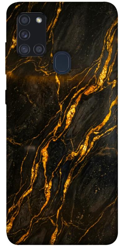 Чохол itsPrint Black gold для Samsung Galaxy A21s, мармур, купити оптом з доставкою