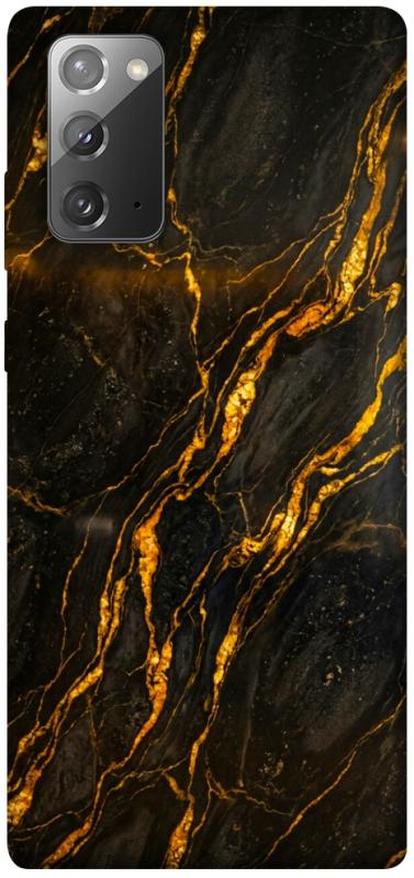 Чохол itsPrint Black gold для Samsung Galaxy Note 20, мармур, купити оптом з доставкою