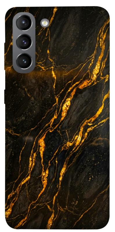 Чохол itsPrint Black gold для Samsung Galaxy S21, мармур, купити оптом з доставкою