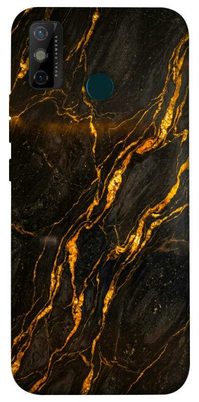 Чехол itsPrint Black gold для TECNO Spark 6 Go, мрамор, купить оптом с доставкой