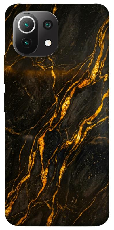 Чохол itsPrint Black gold для Xiaomi Mi 11 Lite, мармур, купити оптом з доставкою