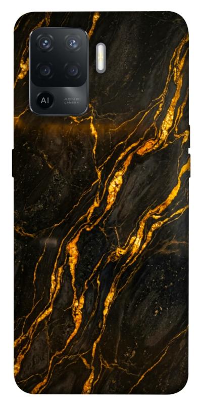 Чехол itsPrint Black gold для Oppo Reno 5 Lite, мрамор, купить оптом с доставкой