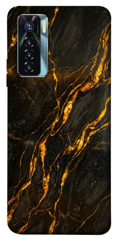 Чохол itsPrint Black gold для TECNO Camon 17 Pro, мармур, купити оптом з доставкою
