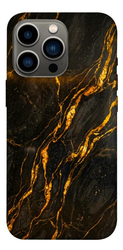 Чохол itsPrint Black gold для Apple iPhone 13 Pro (6.1"), мармур, купити оптом з доставкою