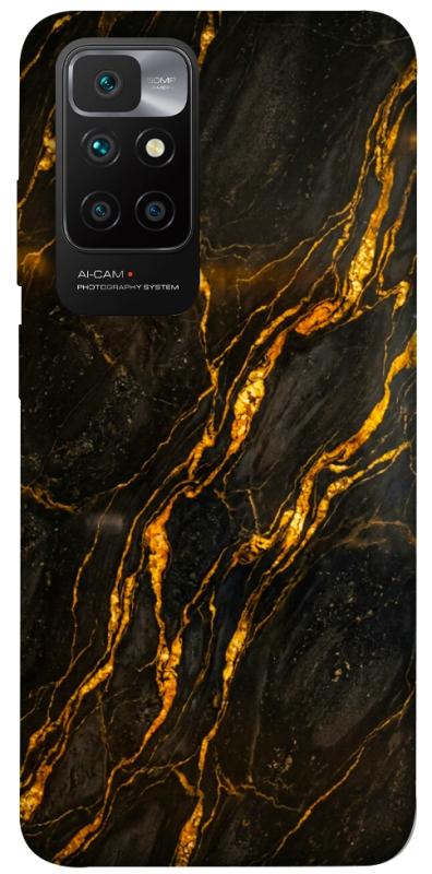 Чохол itsPrint Black gold для Xiaomi Redmi 10, мармур, купити оптом з доставкою
