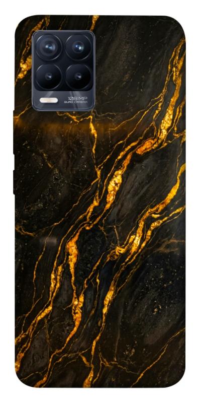 Чохол itsPrint Black gold для Realme 8, мармур, купити оптом з доставкою
