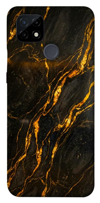 Чохол itsPrint Black gold для Realme C21, мармур, купити оптом з доставкою