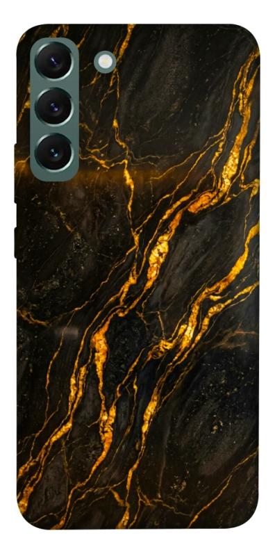 Чохол itsPrint Black gold для Samsung Galaxy S22+, мармур, купити оптом з доставкою