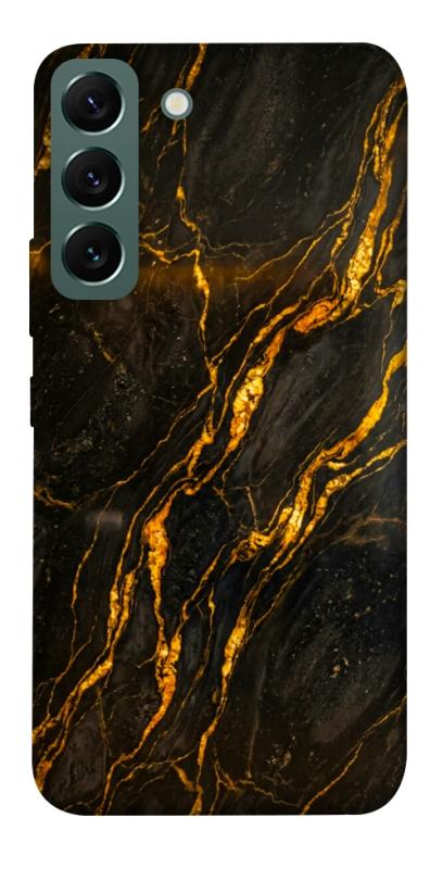 Чохол itsPrint Black gold для Samsung Galaxy S22, мармур, купити оптом з доставкою