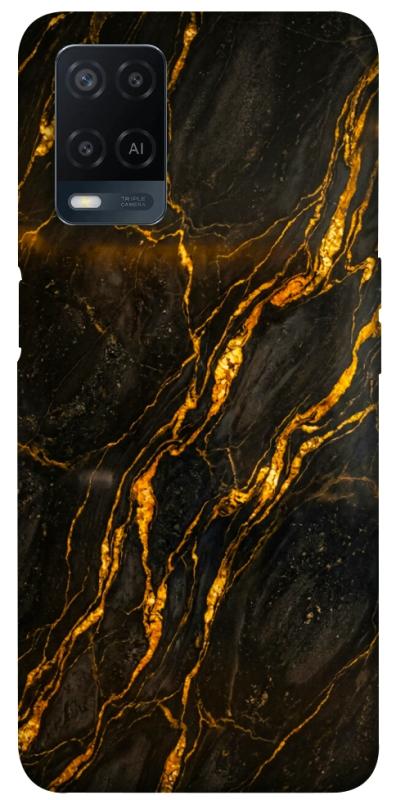 Чохол itsPrint Black gold для Oppo A16s / A16, мармур, купити оптом з доставкою