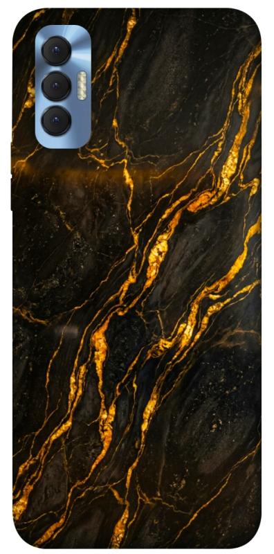 Чехол itsPrint Black gold для TECNO Spark 8P, мрамор, купить оптом с доставкой