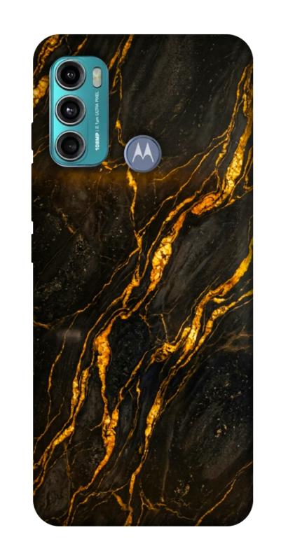 Чехол itsPrint Black gold для Motorola Moto G60, мрамор, купить оптом с доставкой
