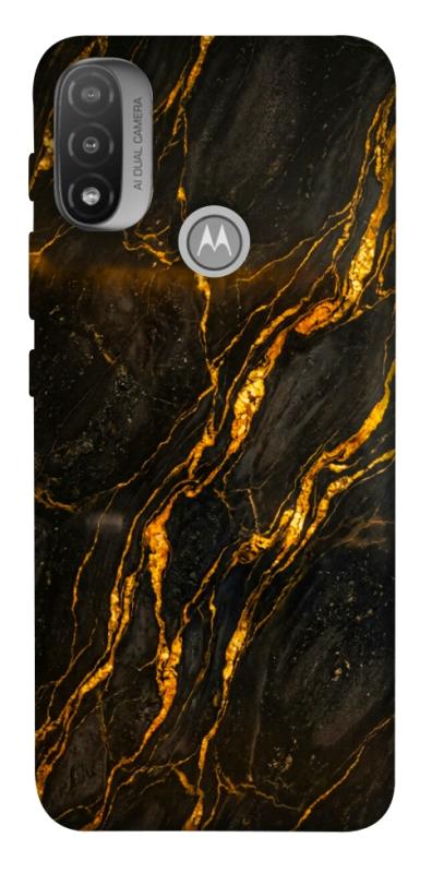 Чехол itsPrint Black gold для Motorola Moto E20, мрамор, купить оптом с доставкой