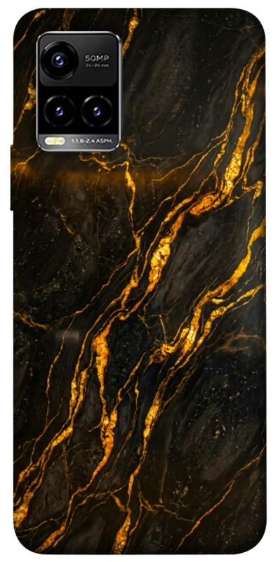 Чохол itsPrint Black gold для Vivo Y21 / Y33s, мармур, купити оптом з доставкою