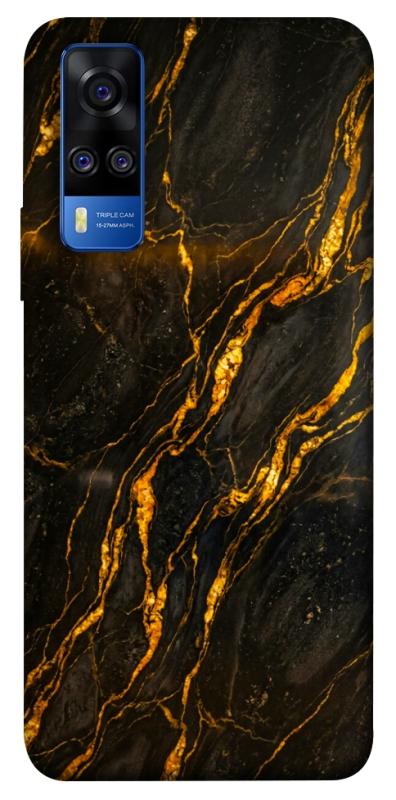 Чохол itsPrint Black gold для Vivo Y51a, мармур, купити оптом з доставкою