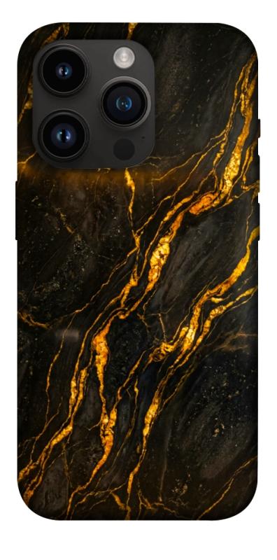 Чехол itsPrint Black gold для Apple iPhone 14 Pro (6.1"), мрамор, купить оптом с доставкой
