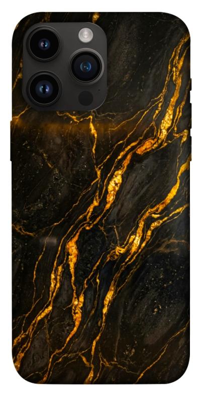 Чохол itsPrint Black gold для Apple iPhone 14 Pro Max (6.7"), мармур, купити оптом з доставкою