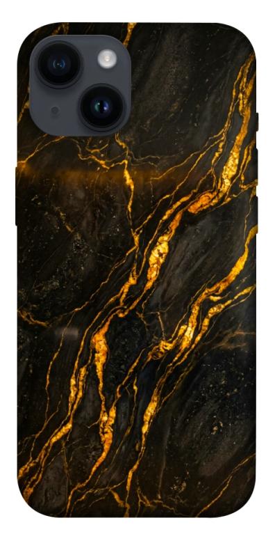 Чохол itsPrint Black gold для Apple iPhone 14 (6.1"), мармур, купити оптом з доставкою
