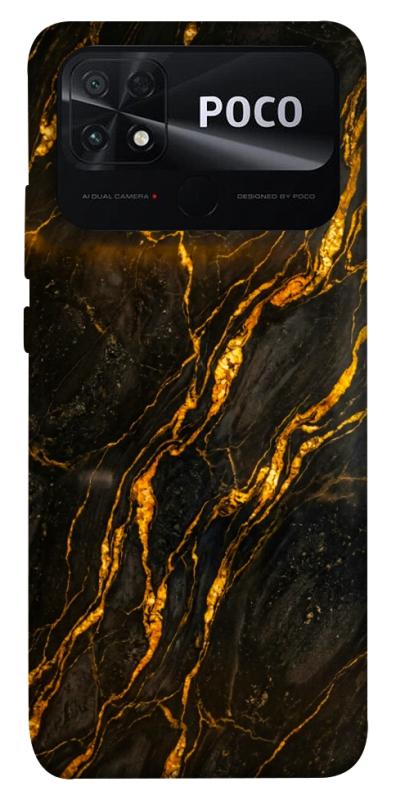 Чохол itsPrint Black gold для Xiaomi Poco C40, мармур, купити оптом з доставкою