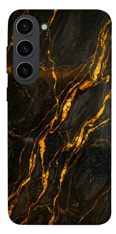 Чохол itsPrint Black gold для Samsung Galaxy S23, мармур, купити оптом з доставкою
