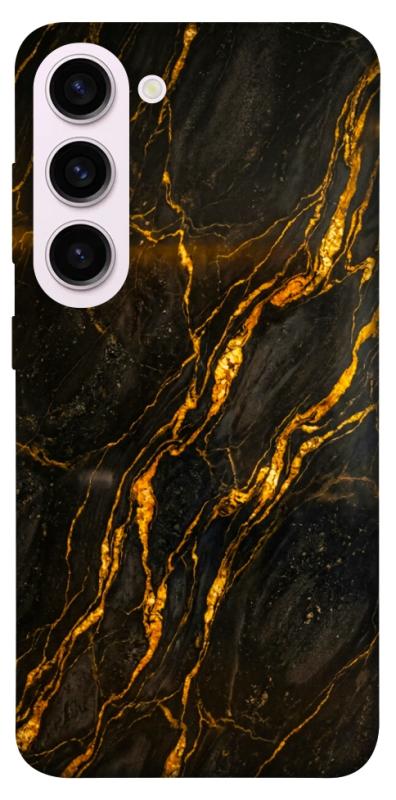 Чохол itsPrint Black gold для Samsung Galaxy S23+, мармур, купити оптом з доставкою