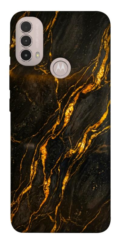 Чохол itsPrint Black gold для Motorola Moto E40, мармур, купити оптом з доставкою