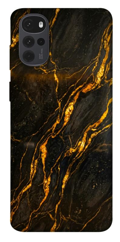 Чехол itsPrint Black gold для Motorola Moto G22, мрамор, купить оптом с доставкой