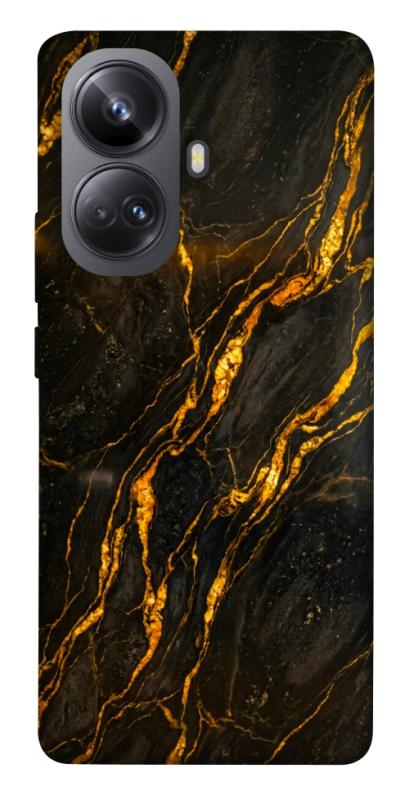 Чохол itsPrint Black gold для Realme 10 Pro+, мармур, купити оптом з доставкою
