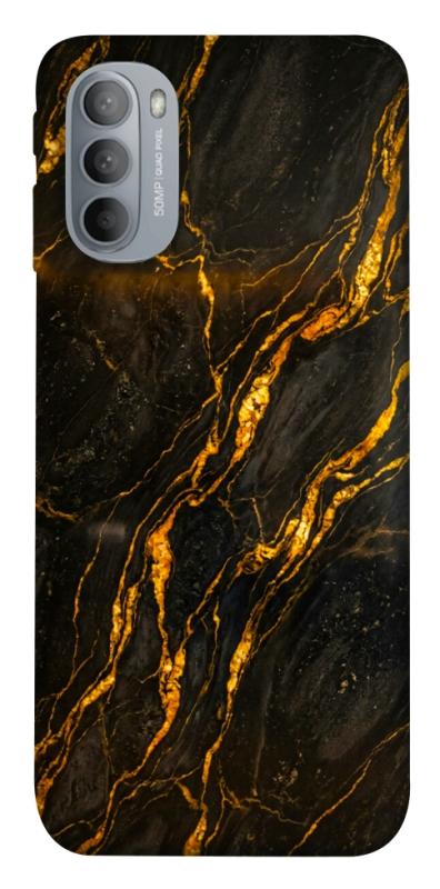 Чехол itsPrint Black gold для Motorola Moto G31, мрамор, купить оптом с доставкой