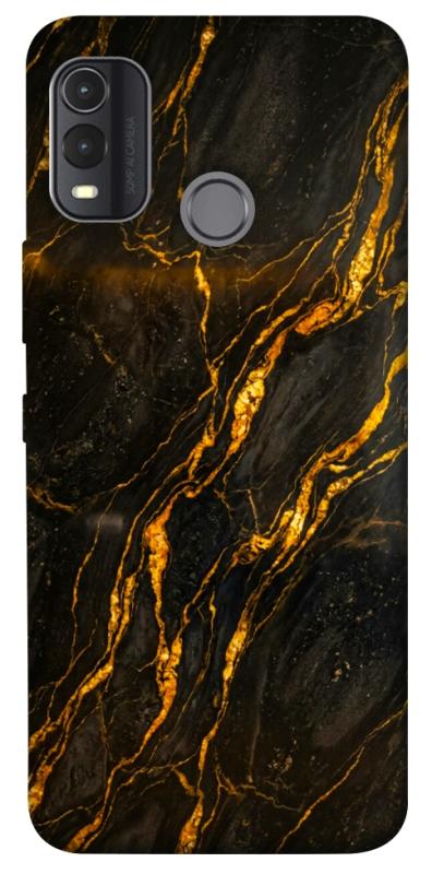 Чохол itsPrint Black gold для Nokia G11 Plus, мармур, купити оптом з доставкою