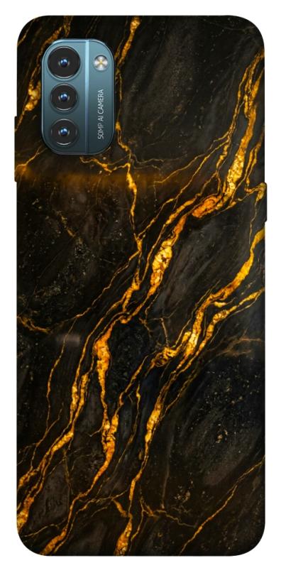Чехол itsPrint Black gold для Nokia G21, мрамор, купить оптом с доставкой